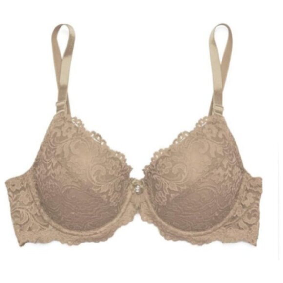 Smart & Sexy Women's Signature Lace Push-up Bra #85046 38C Buff. - Picture 3 of 4